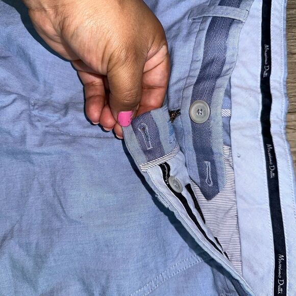 Massimo Dutti Men's Pants Size‎ 30 Blue Casual Fit Chino Cotton Blend MB - Picture 3 of 7